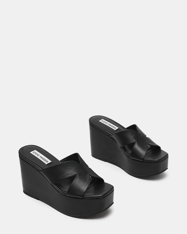 Justice 2.0 Black Women's Wedge Sandals - view 3