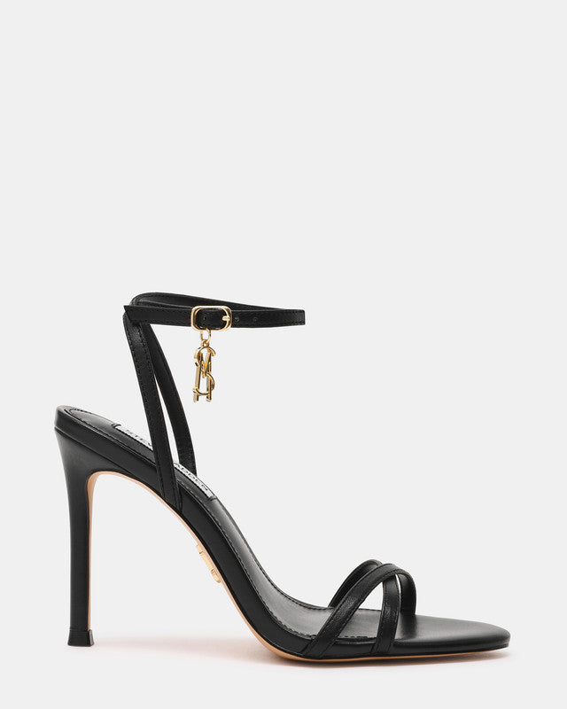 Steve Madden Jypsey-Cn black leather dress heels, alternate view
