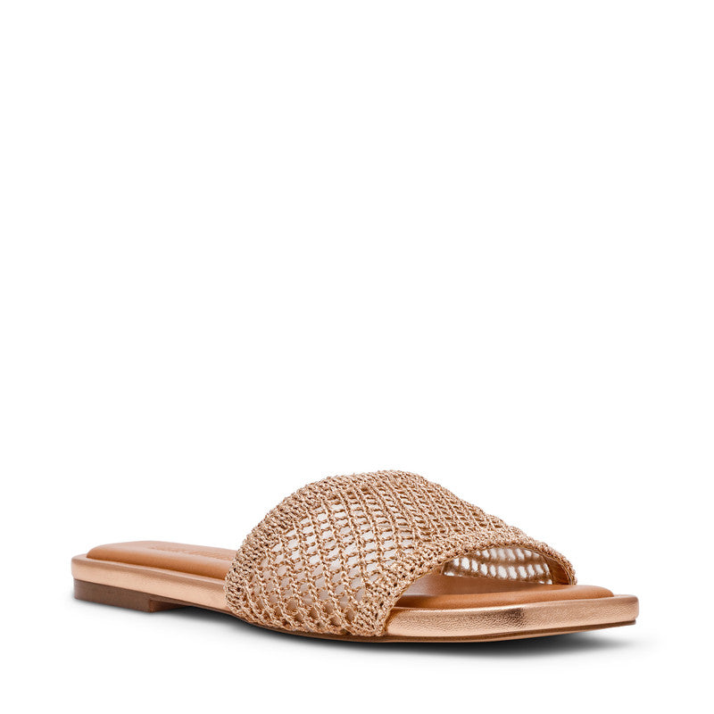Lazzo Gold Women's Flat Sandals