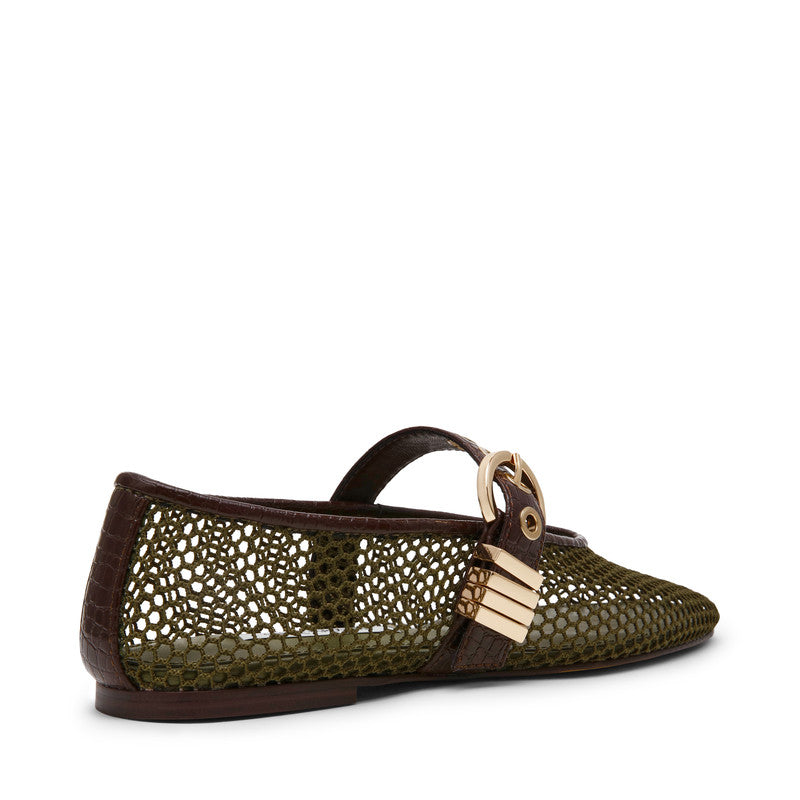 Steve Madden Lucia Mesh olive women's ballet flats, product view 2