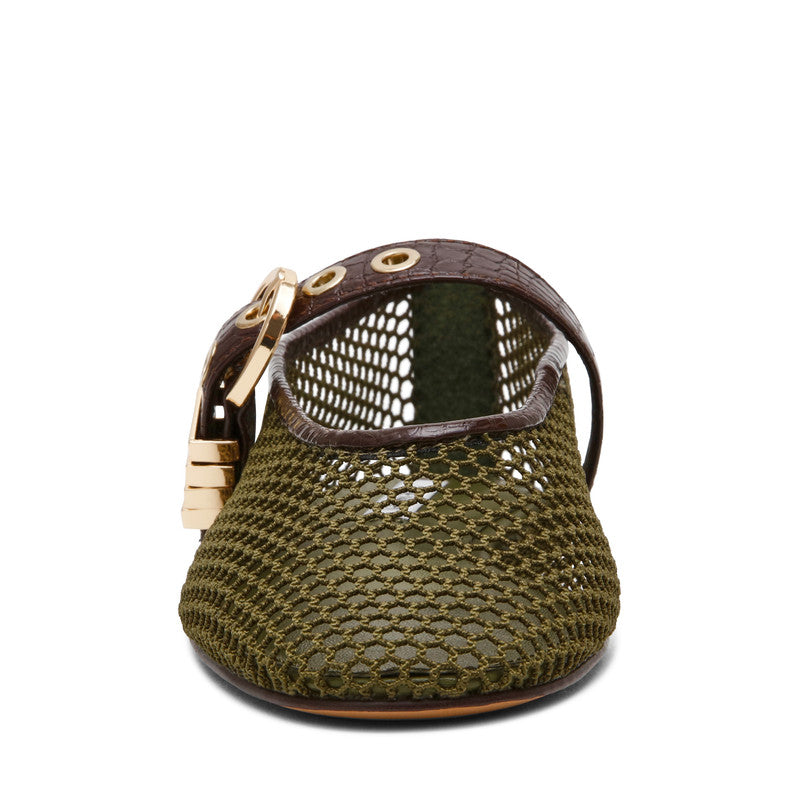 Steve Madden Lucia Mesh olive women's ballet flats, product view 4
