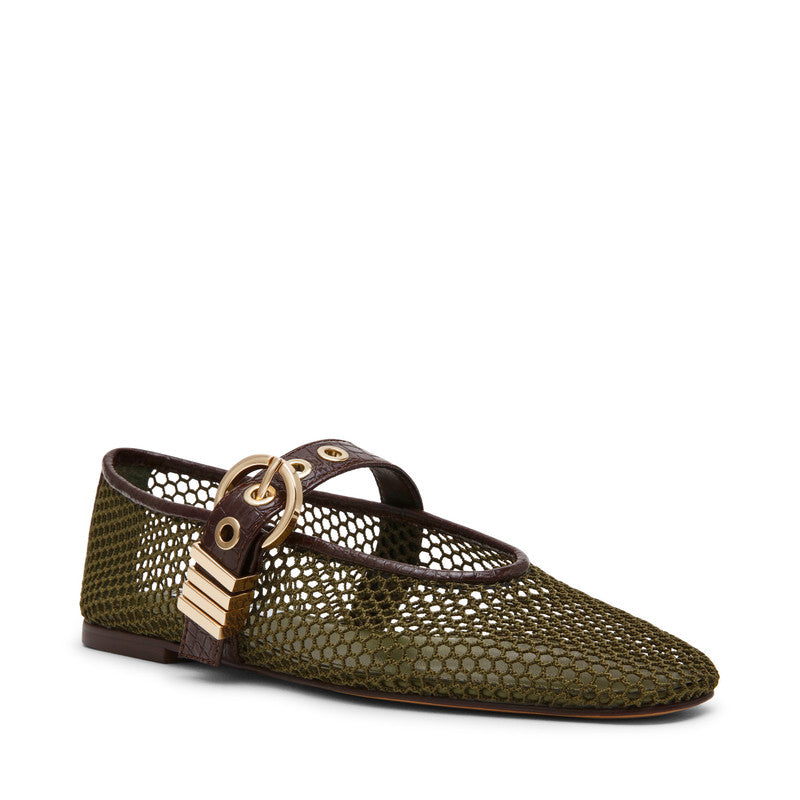 Steve Madden Lucia Mesh olive women's ballet flats, product view 1