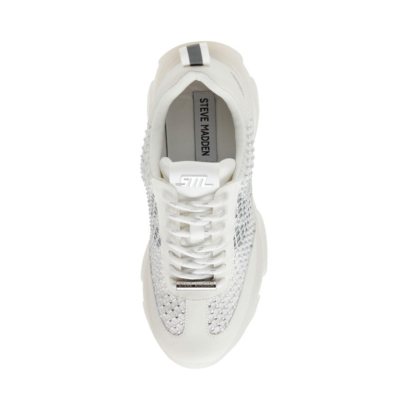 Steve Madden Miravella White Women's Sneakers, top view