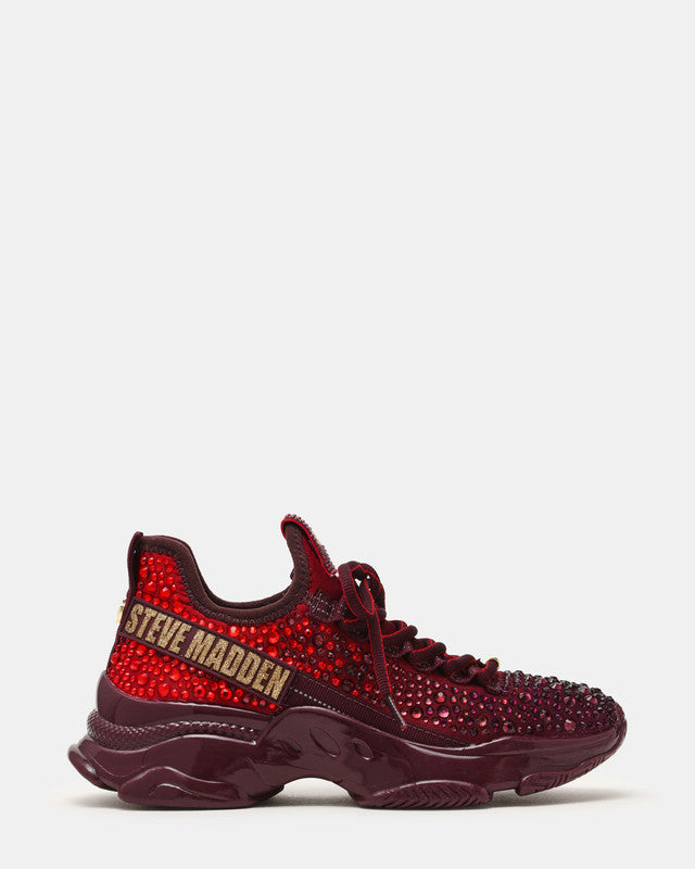 Mistica Women's Dark Wine Low-Top Sneakers