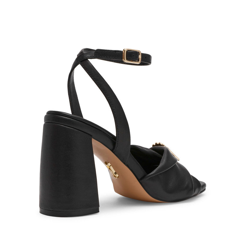 Montage Black Leather Women's Heel Sandals – Steve Madden, view 2