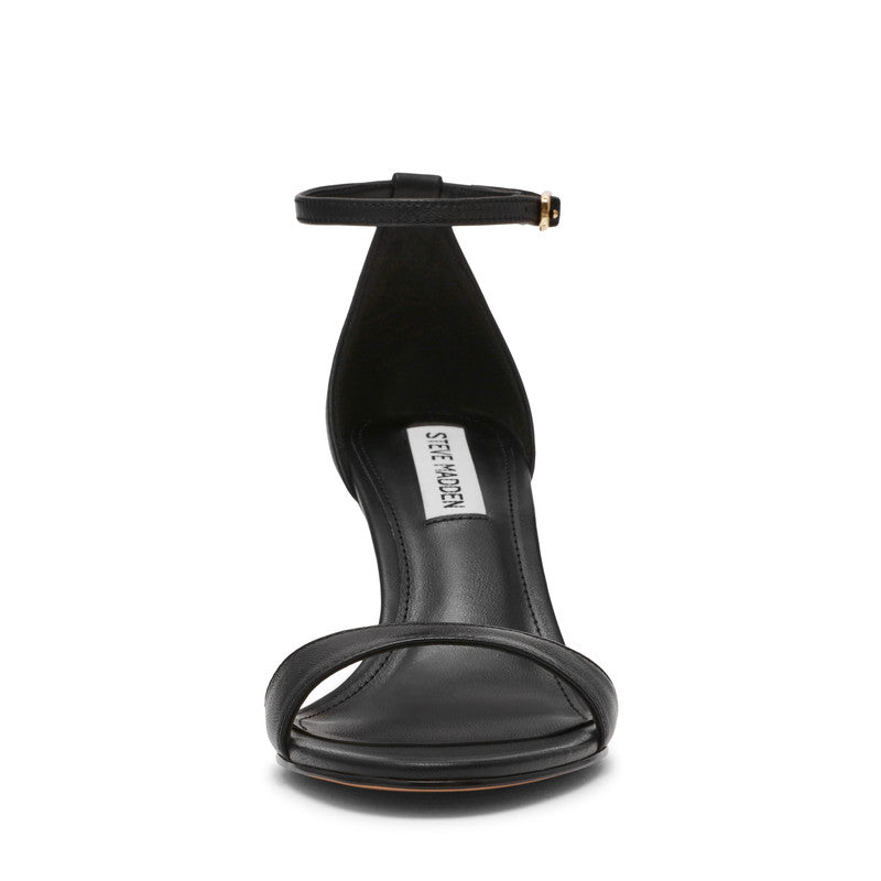 Nevina Black Leather Women's Heel Sandals – Steve Madden, view 4