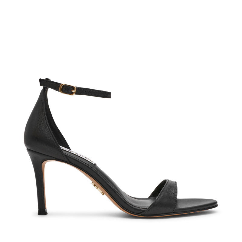 Nevina Black Leather Women's Heel Sandals – Steve Madden, view 5