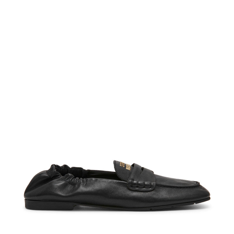 Newbury Black Leather Women's Leather Loafers – Steve Madden, view 5