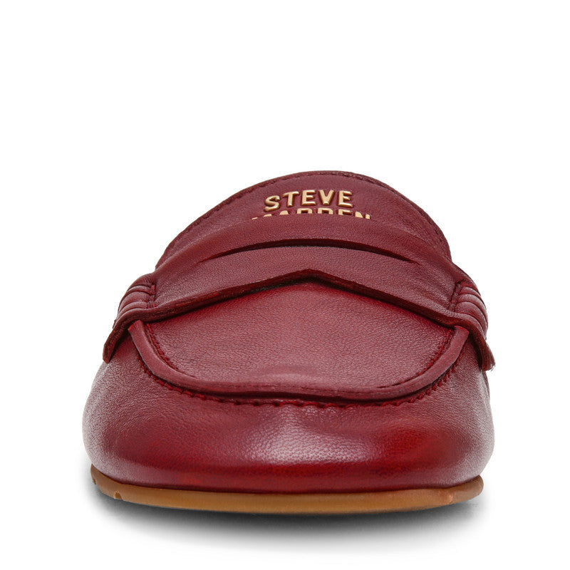 Newbury Dark Cherry Women's Leather Loafers – Steve Madden, view 4