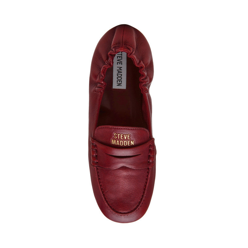 Newbury Dark Cherry Women's Leather Loafers – Steve Madden, view 6