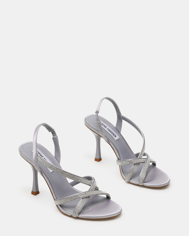 Nexus Women's Silver Satin Heeled Sandals - view 4