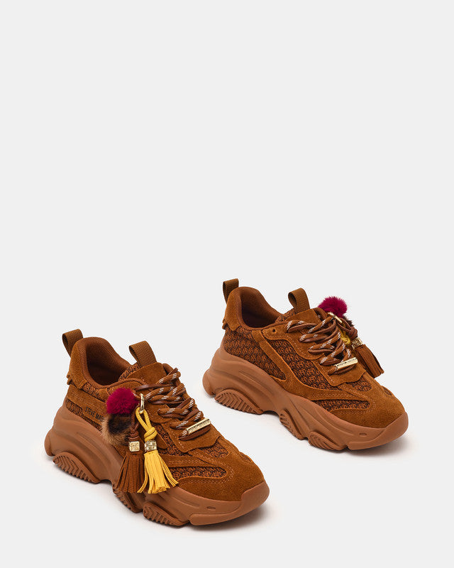 Possession Pp Chestnut Women's Low-Top Sneakers — rear view