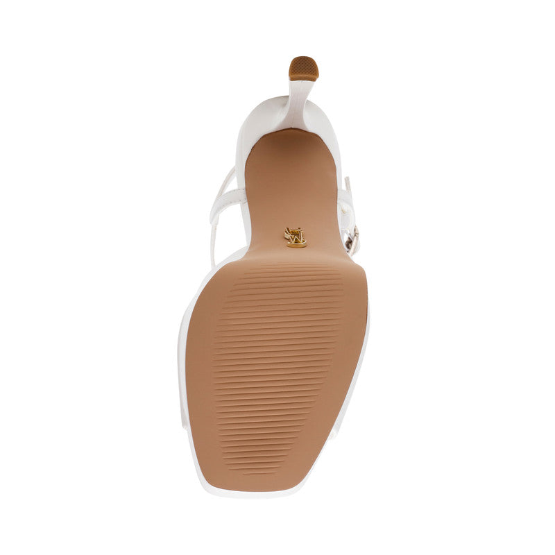 Steve Madden Rekindle White Women's Heels, sole view