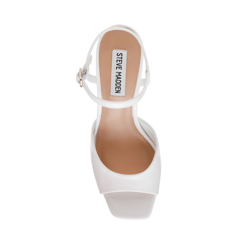 Steve Madden Rekindle White Women's Heels, top view