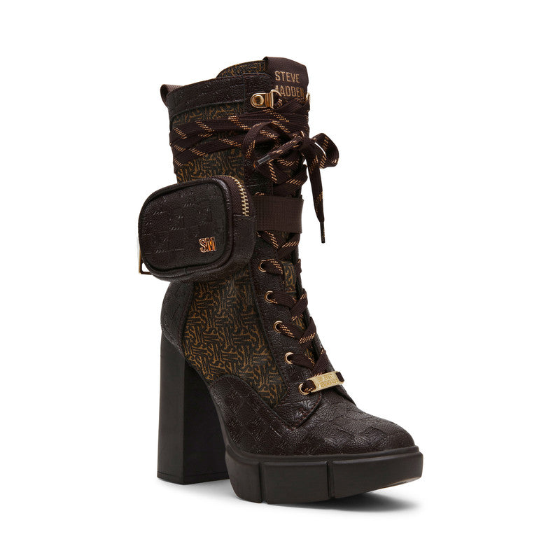 Rock On Women's Brown Multi Ankle Boots