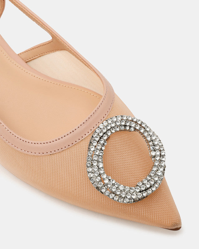 Shantae Women's Blush Mesh Flat Sandals — detail view