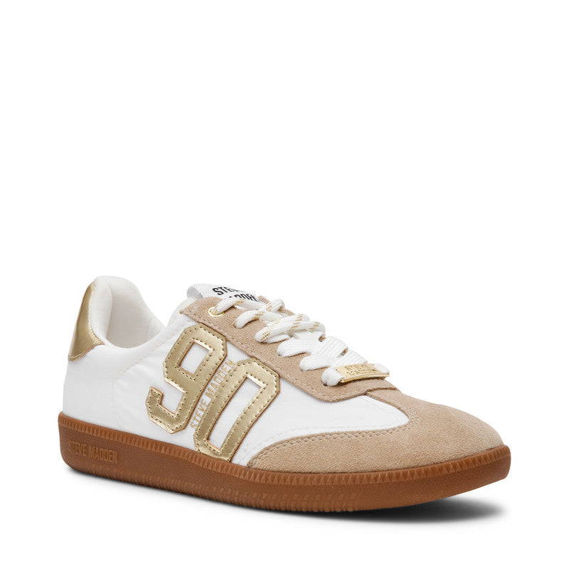 Sm90 White/Gold Women's Low-Top Sneakers