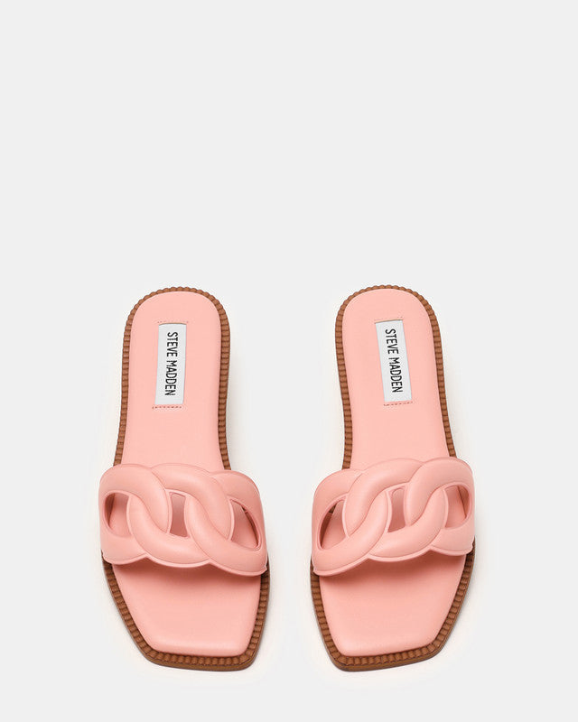 Stash Women's Baby Pink Bsh Flat Sandals — side view