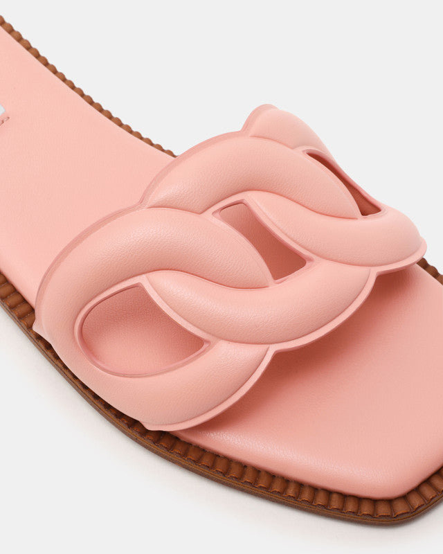 Stash Women's Baby Pink Bsh Flat Sandals — detail view