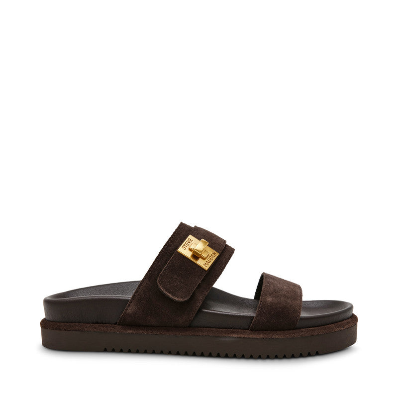 Steve Madden Take-Two Brown Women's Sandals, side profile - view 6