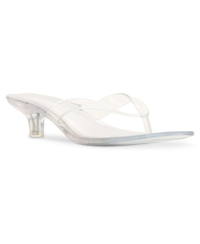 Steve Madden Tracie-J women's clear nude heels, front view