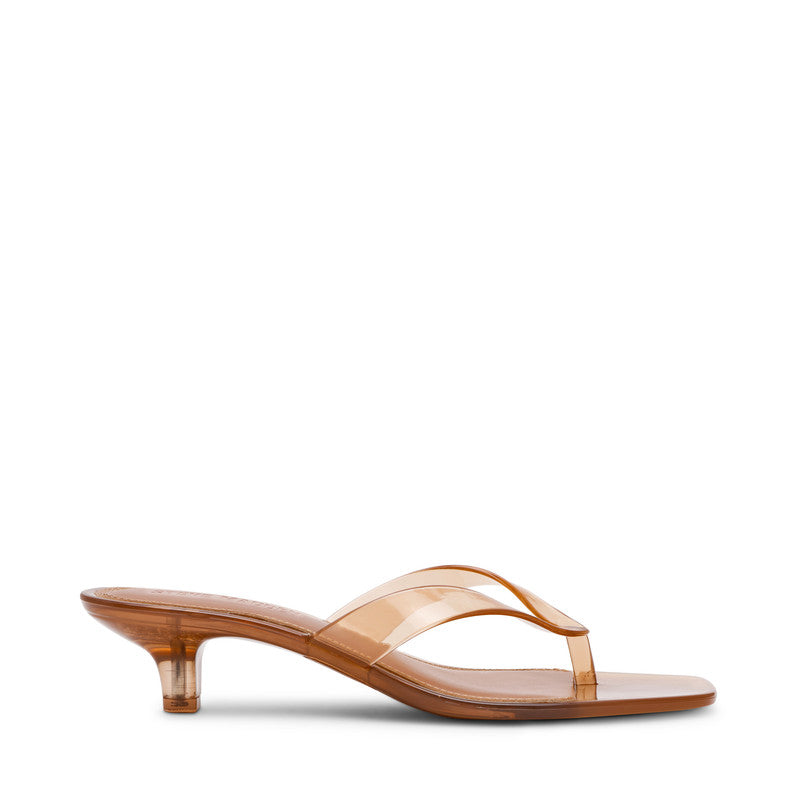Steve Madden Tracie-J women's tan heel sandals, side view