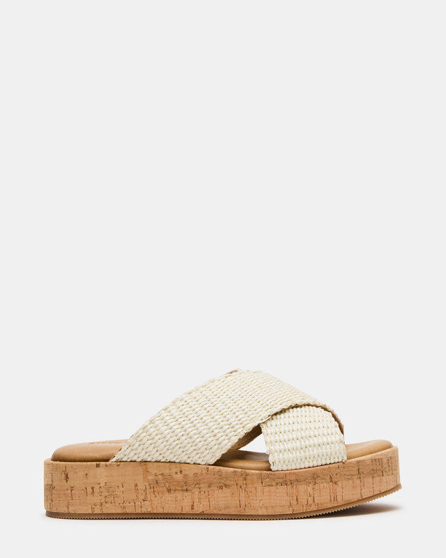 Tulum Bone Raffia Wedge Sandals – Steve Madden
