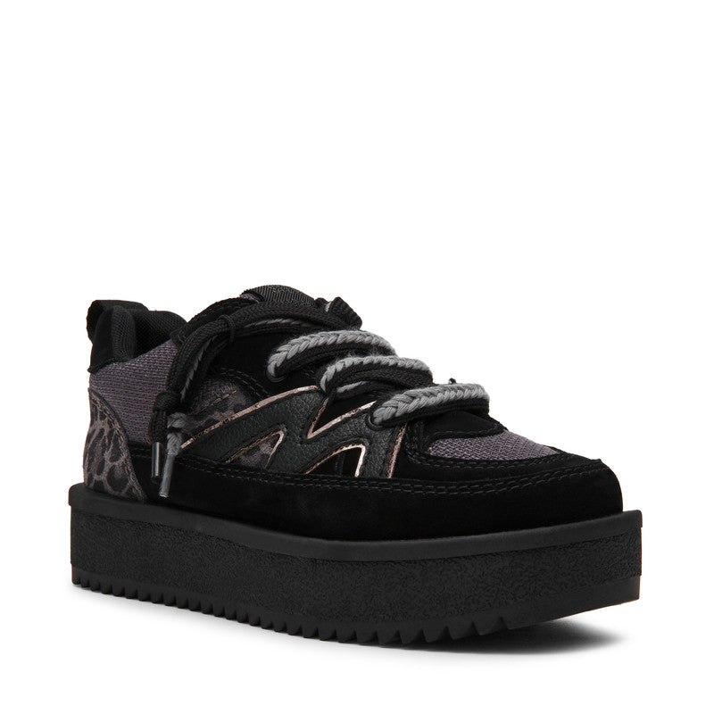 Steve Madden Umpire black suede women's low-top sneakers, product view 1