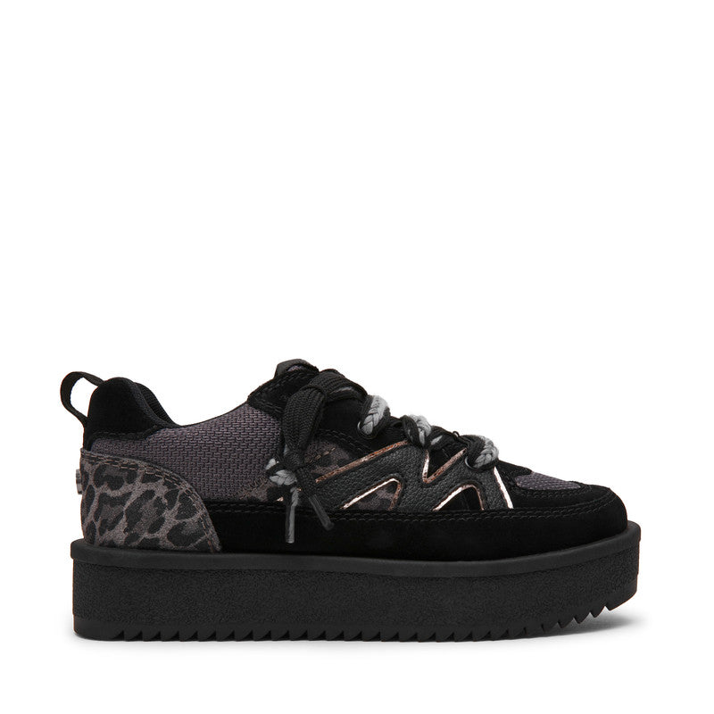 Steve Madden Umpire black suede women's low-top sneakers, product view 2