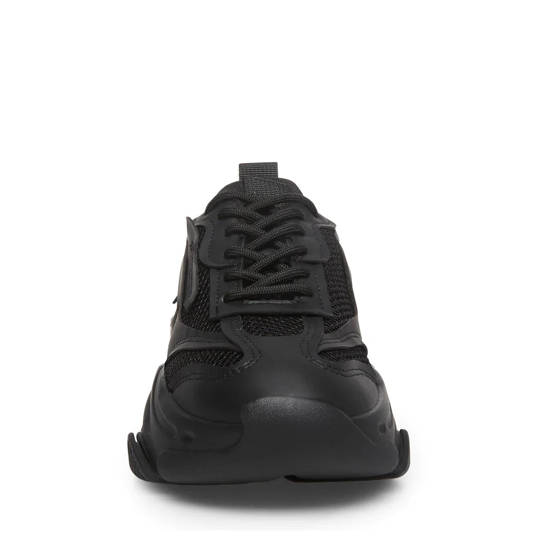 Steve Madden Possession women's black sneakers, front view
