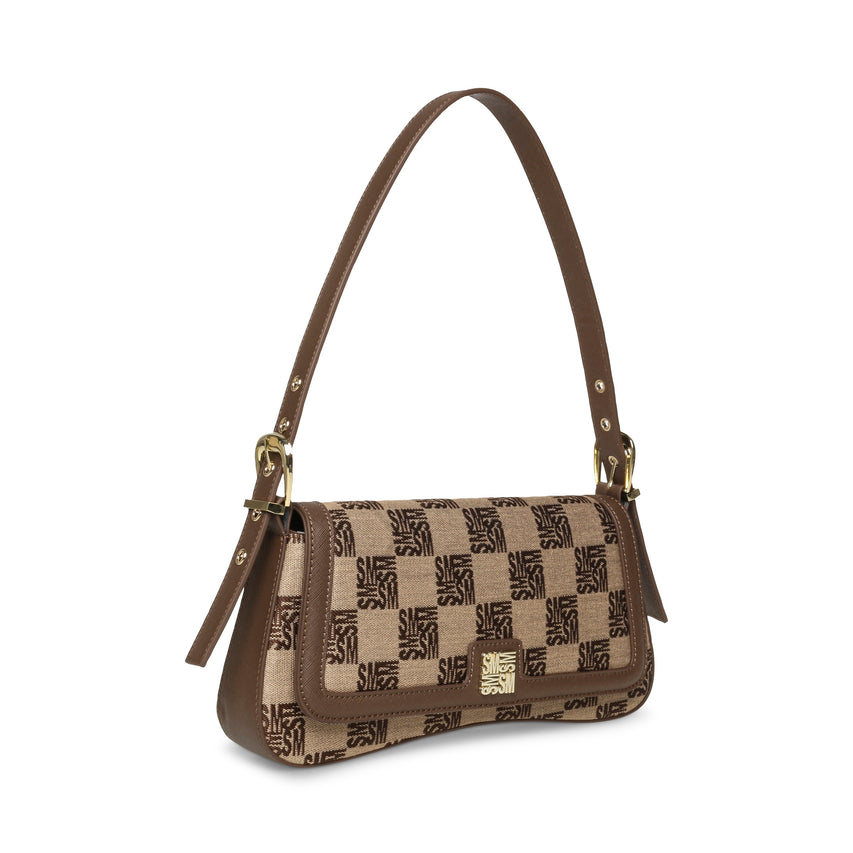 Btwang-14 Women's Brown Gold Shoulder Bag