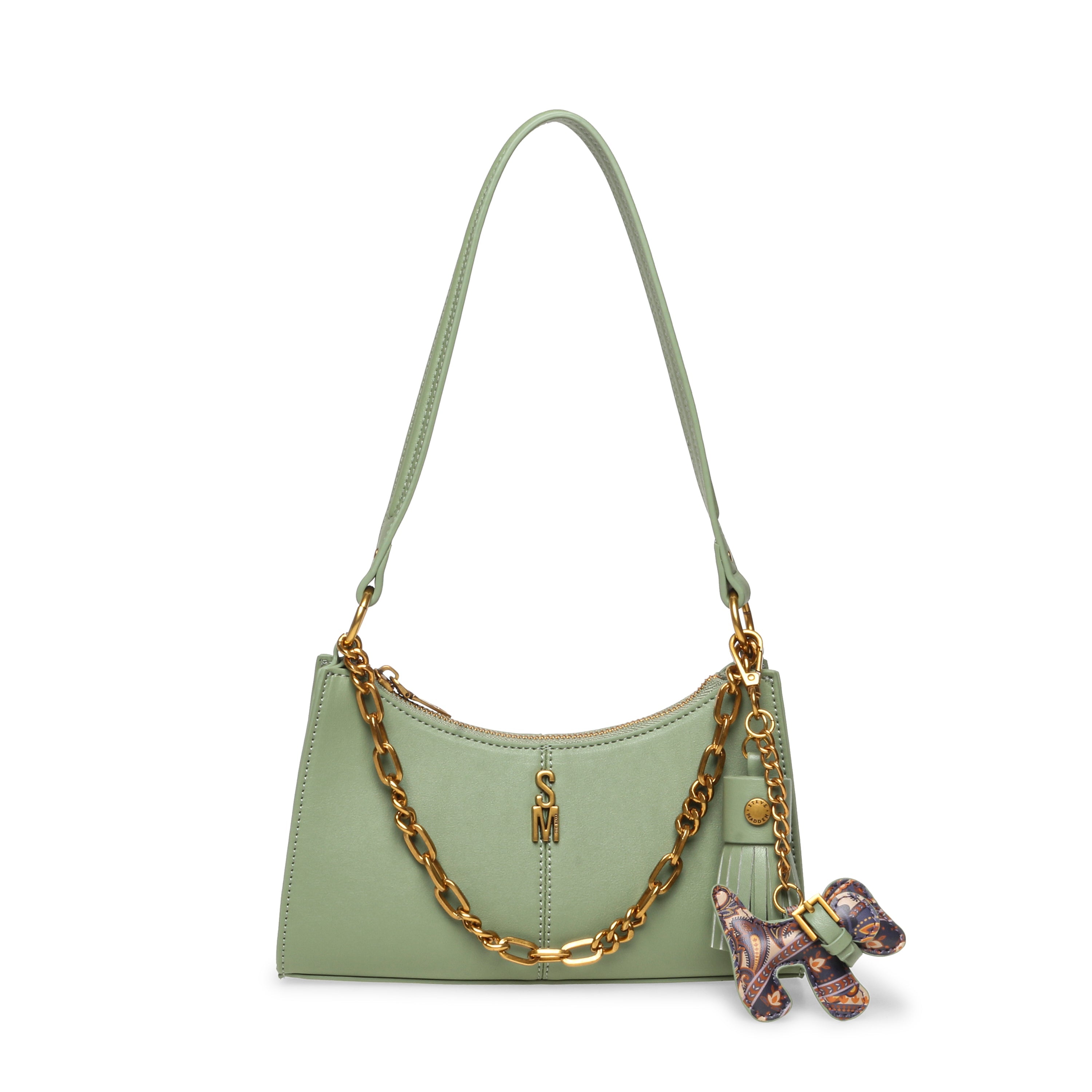 Bmika-C Women's Oil Green Shoulder Bag — front view