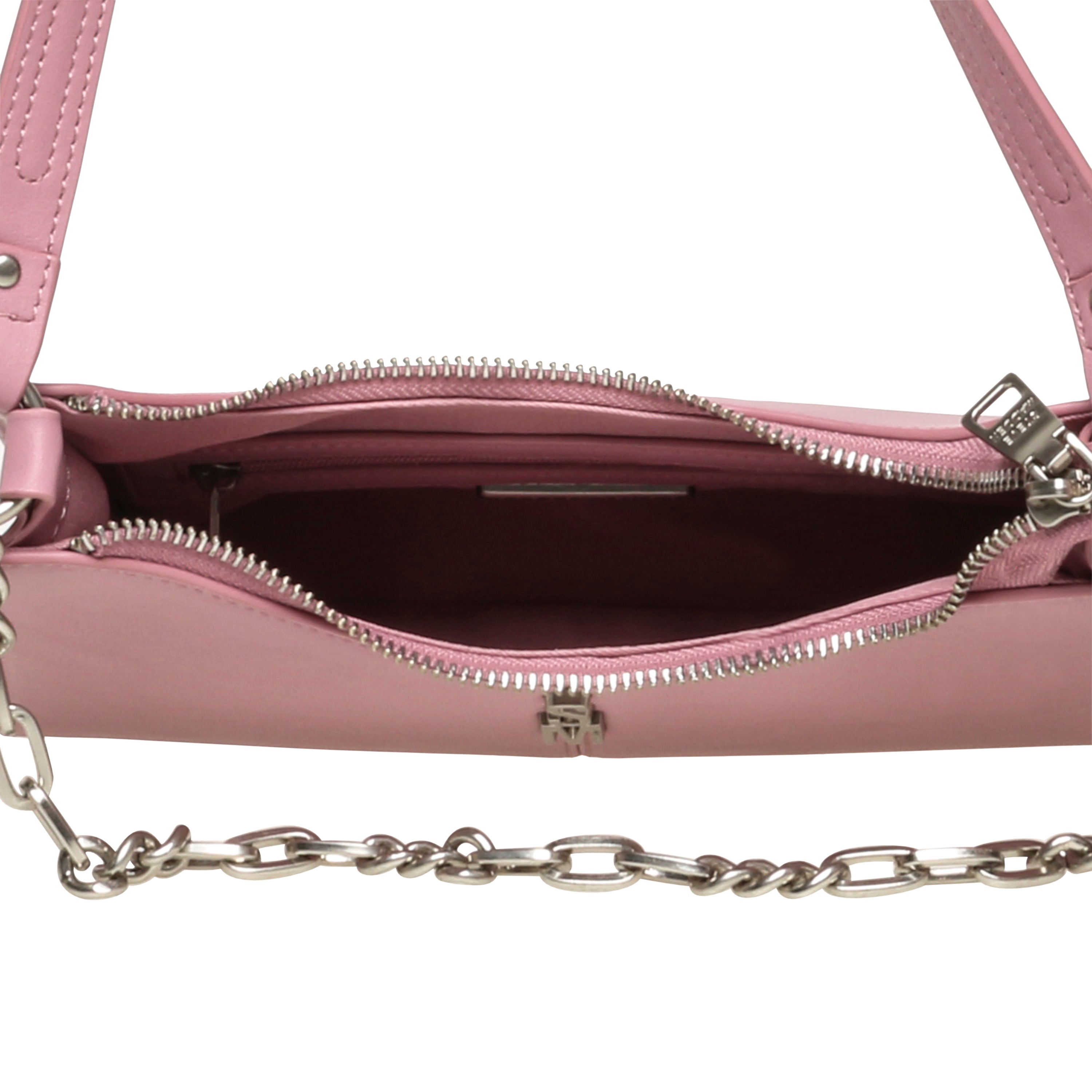 Bmika-C Women's Cosmetic Pink Shoulder Bag — rear view