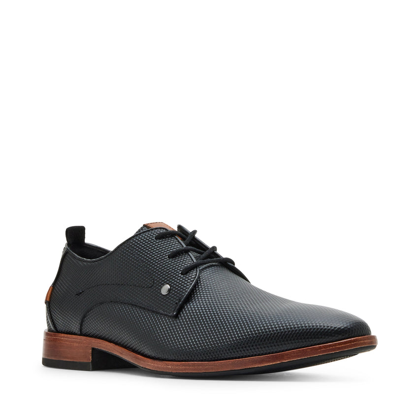 GABAI BLACK LEATHER FORMAL SHOES