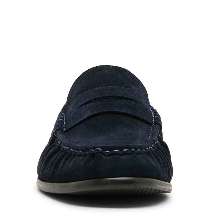 Passage C navy suede loafers - view 3