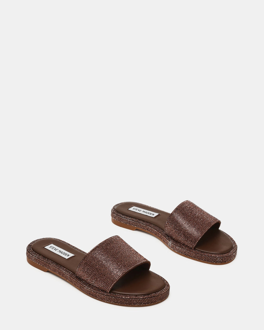 Addie Chocolate Flat Sandals - view 2