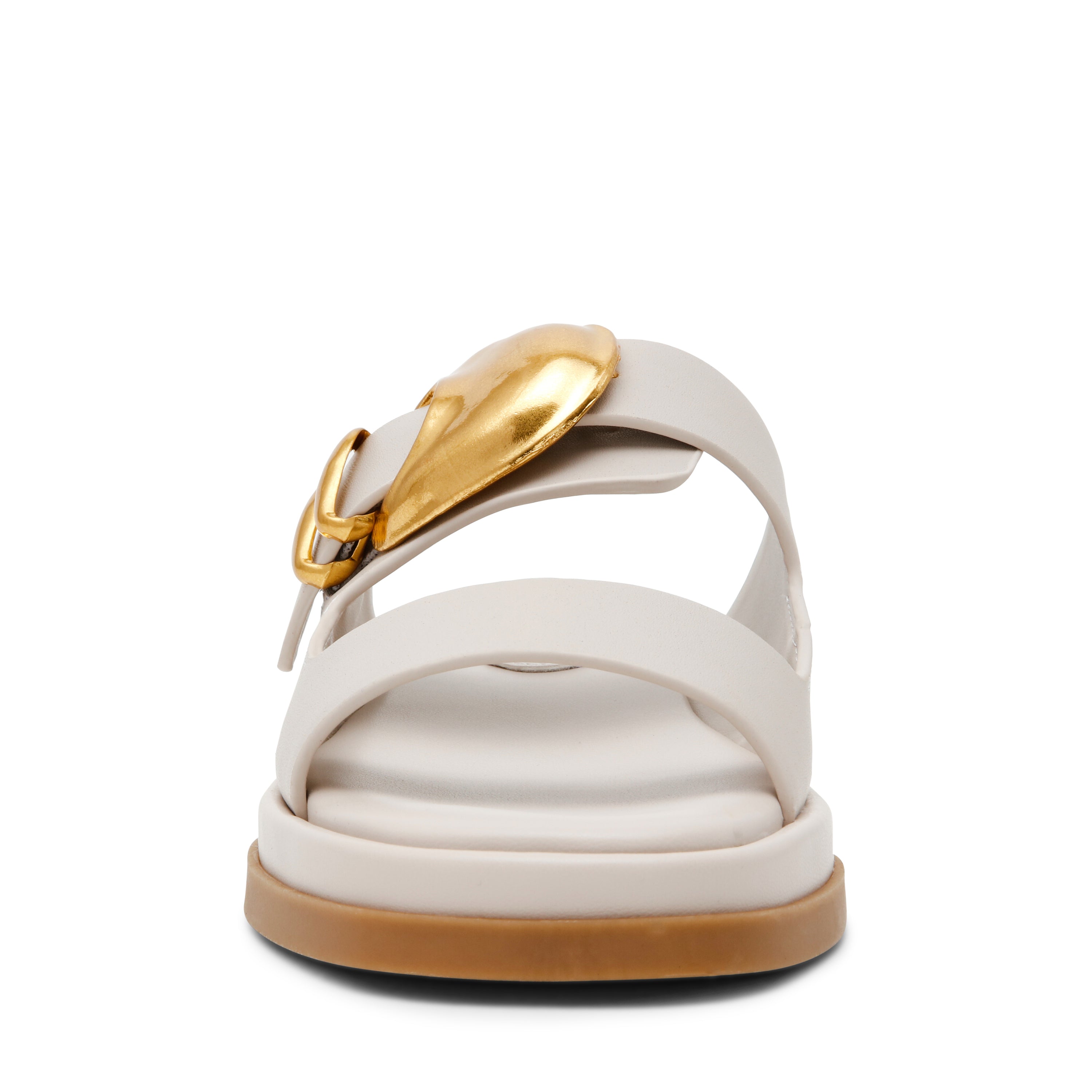 Steve Madden Bay-Ridge Cream Women's Sandals, front view