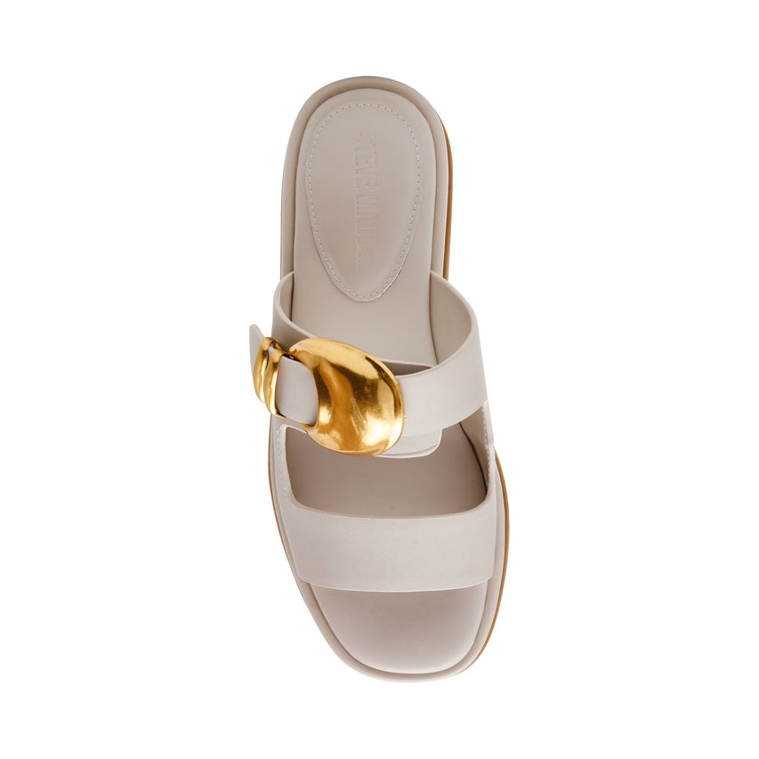 Steve Madden Bay-Ridge Cream Women's Sandals, top view
