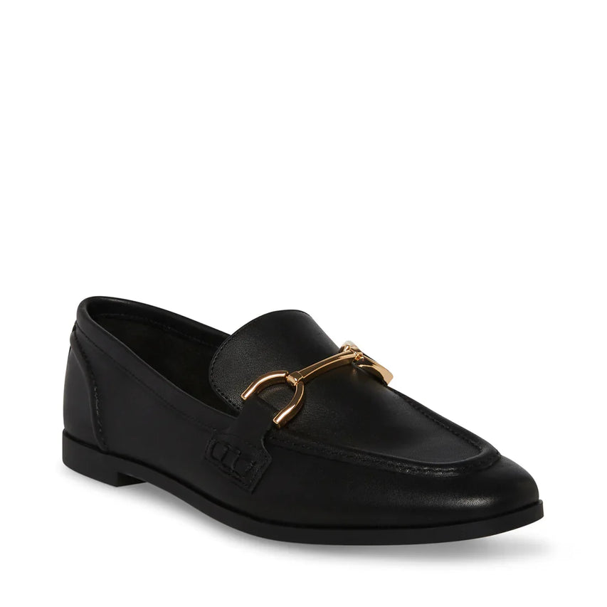 Steve Madden Carrine Women's Black Leather Loafers with leather material - view 2