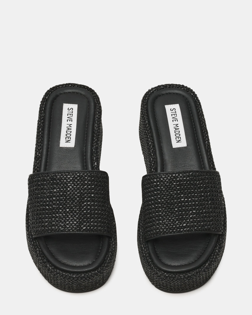 Decor Black Women's Wedge Sandals — alternate view 5