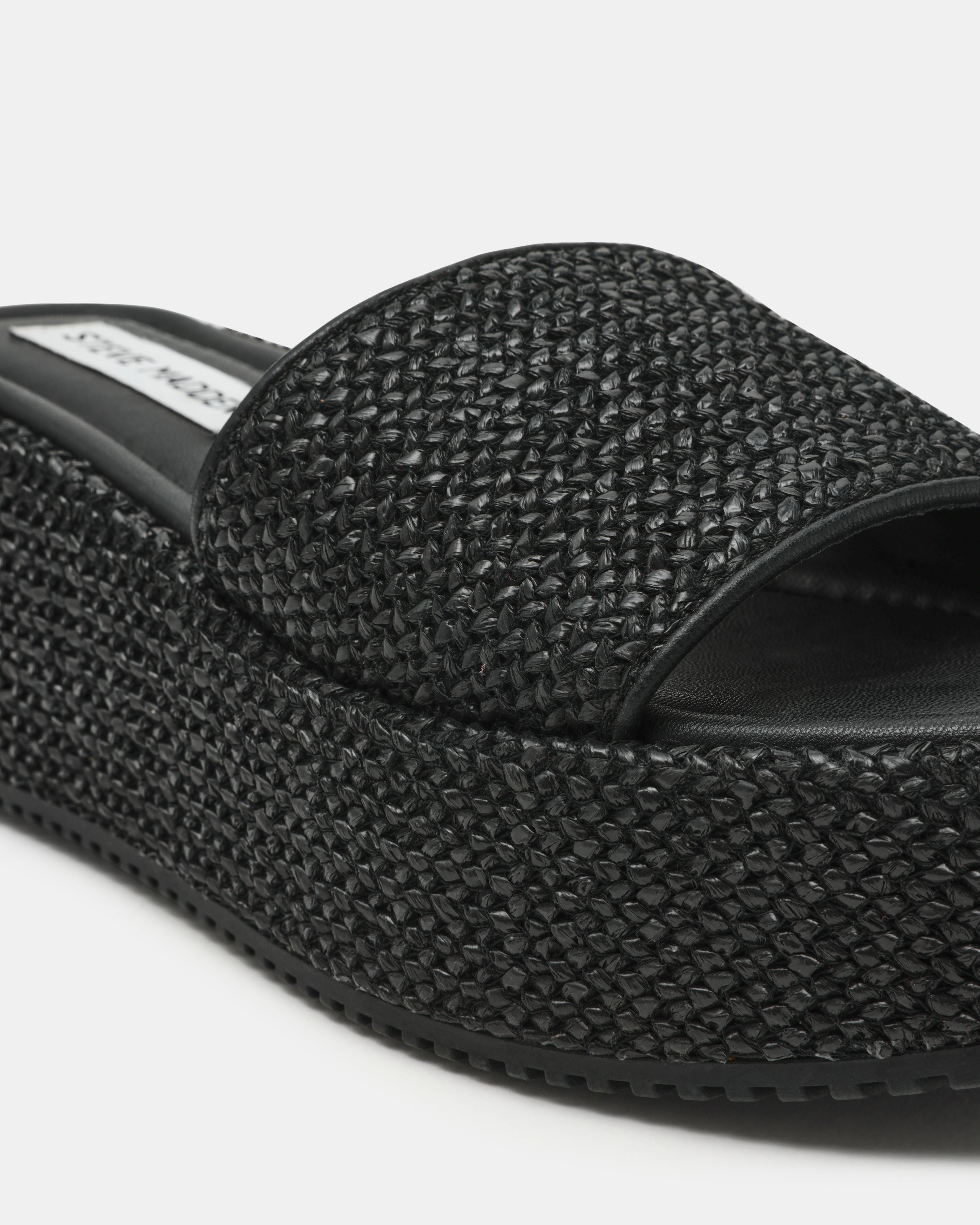 Decor Black Women's Wedge Sandals — side view