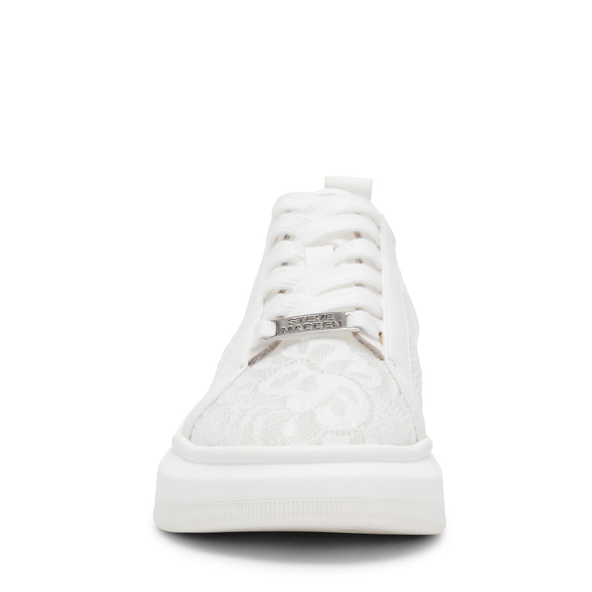 Glacial-L Women's White Lace Sneakers - view 5
