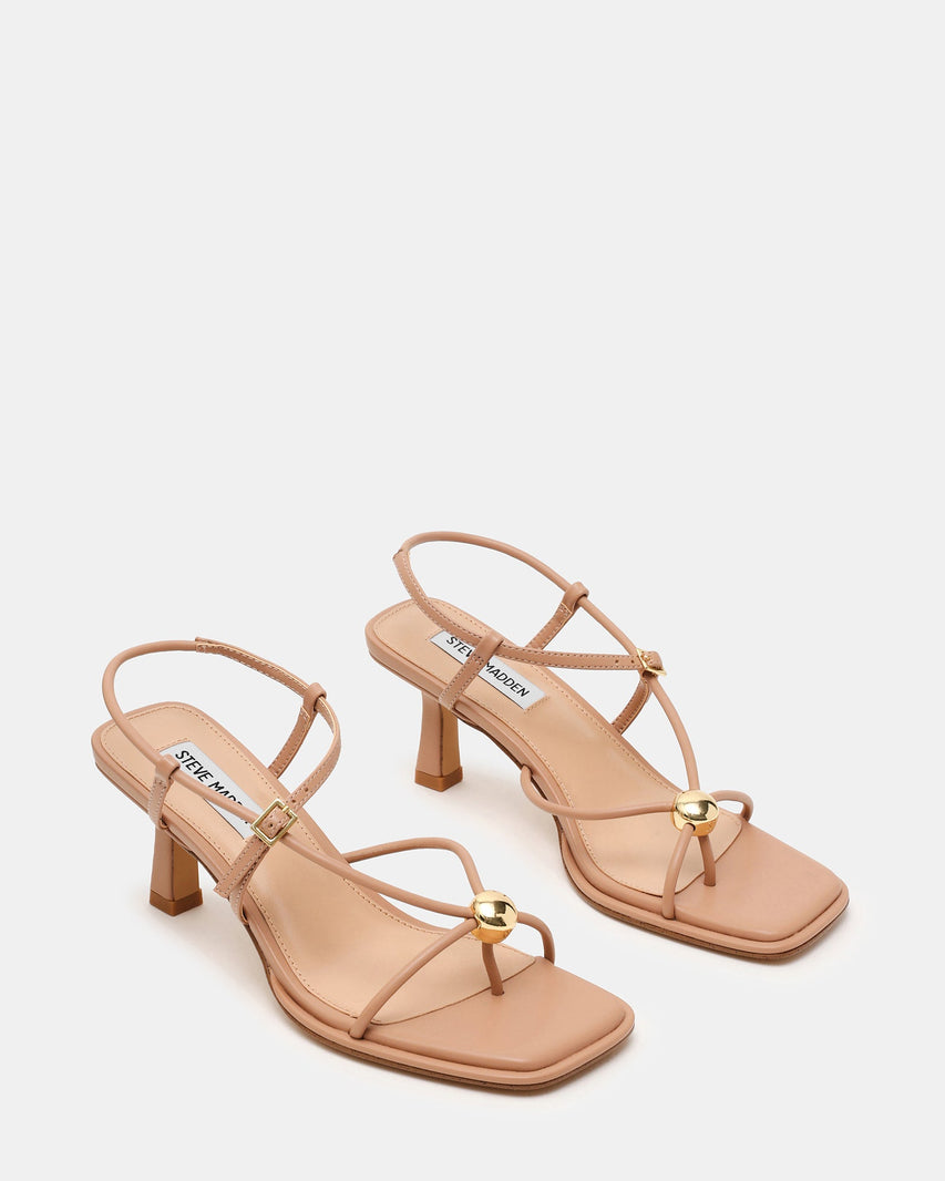 Steve Madden Jackpots women's tan heels, front view