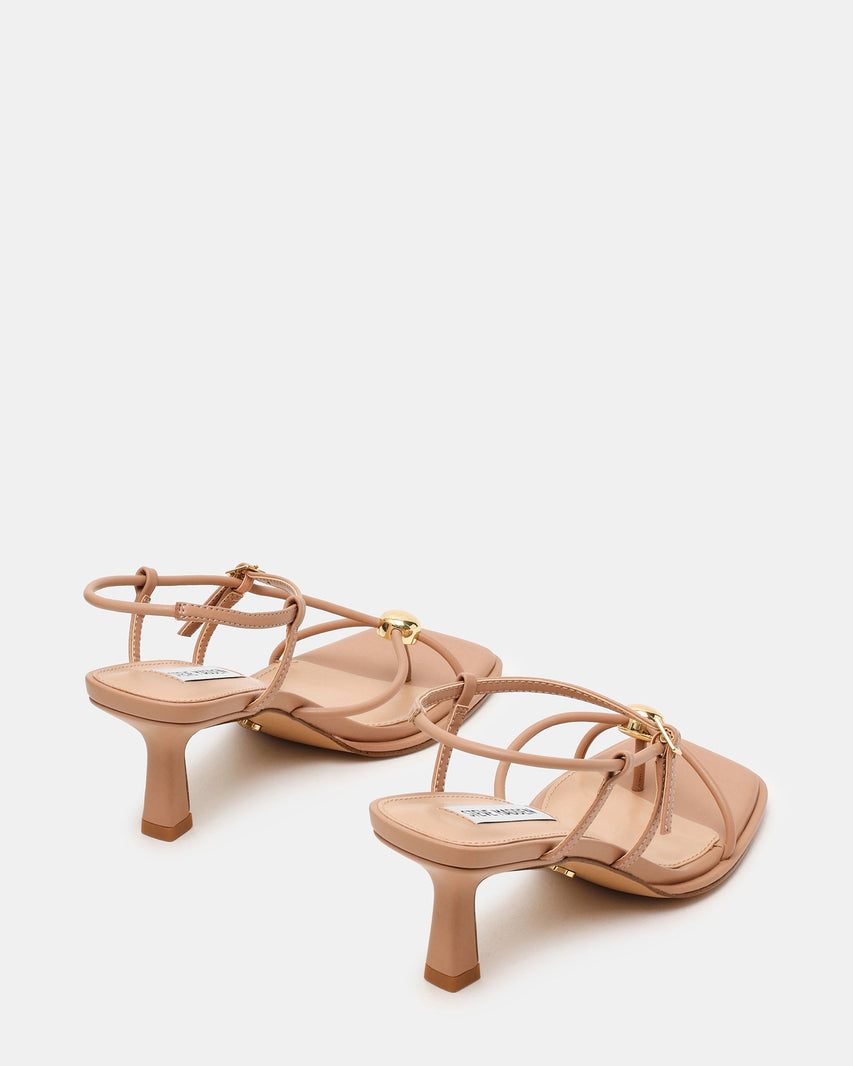 Steve Madden Jackpots women's tan heels, side view