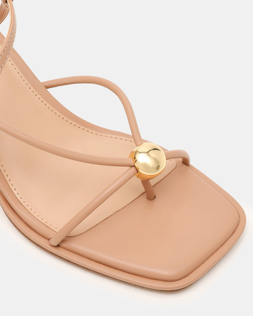 Steve Madden Jackpots women's tan heels, back view