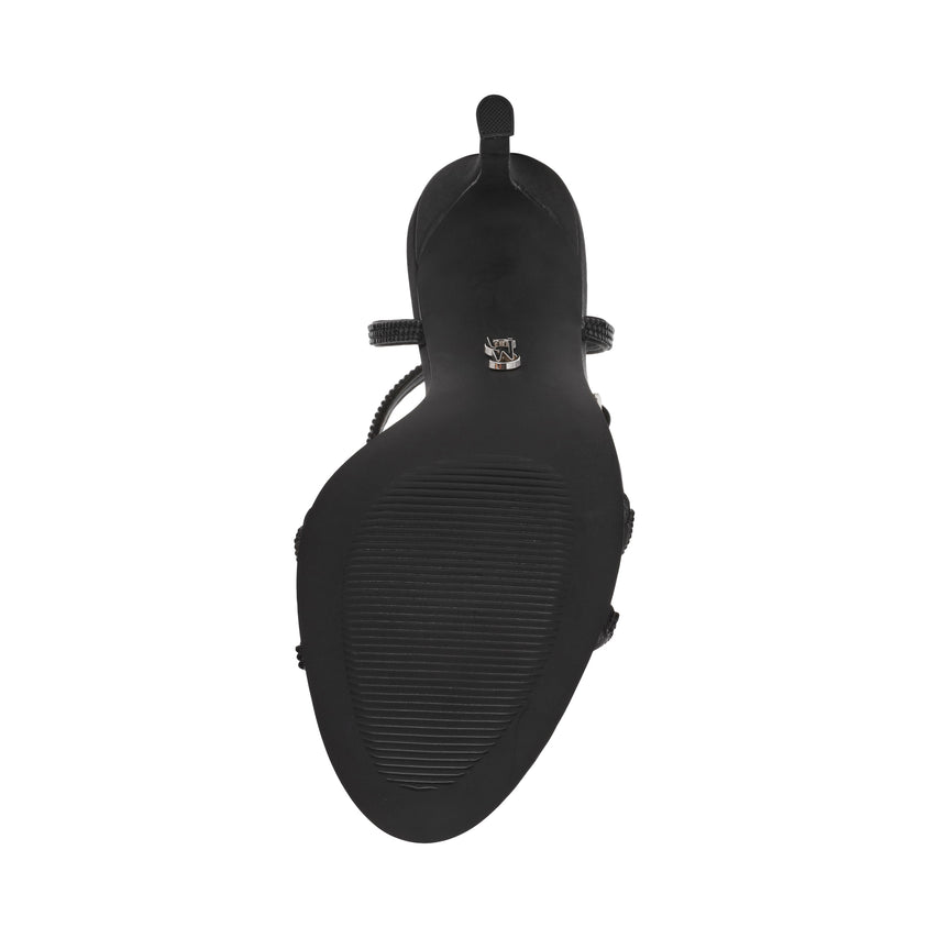 Steve Madden Jypsey-Cnr Black Women's Heeled Sandals, sole view