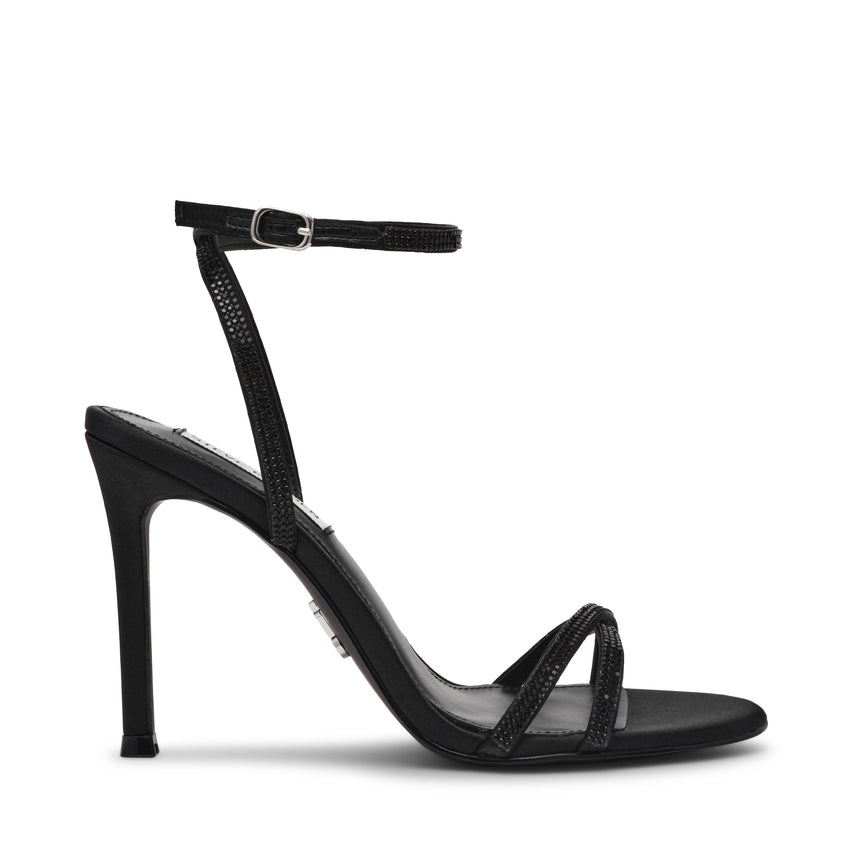 Steve Madden Jypsey-Cnr Black Women's Heeled Sandals, side profile - view 4