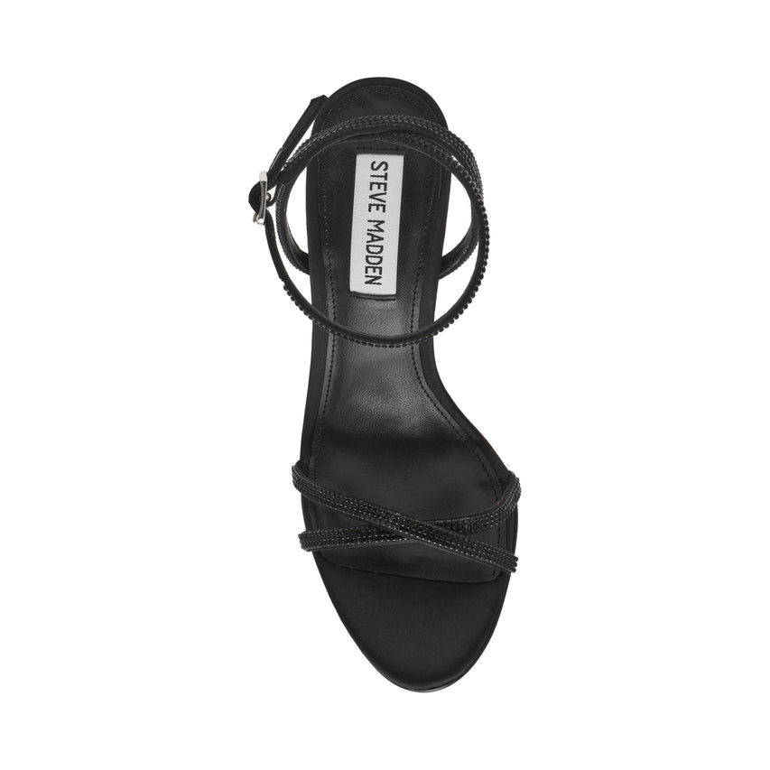 Steve Madden Jypsey-Cnr Black Women's Heeled Sandals, top view