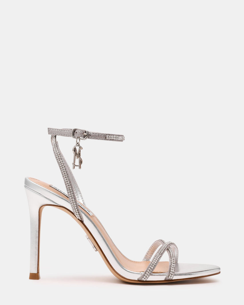 Steve Madden Jypsey-Cnr Silver Women's Heeled Sandals, featured product view