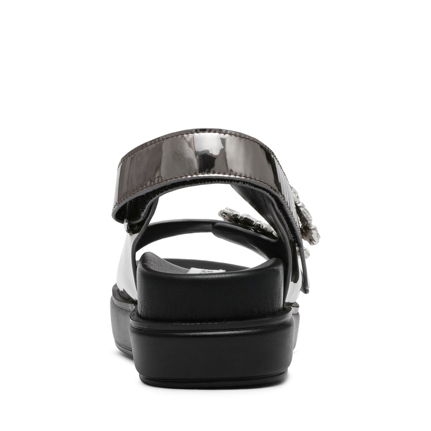 KLEOPATRA GREY FLAT SANDALS